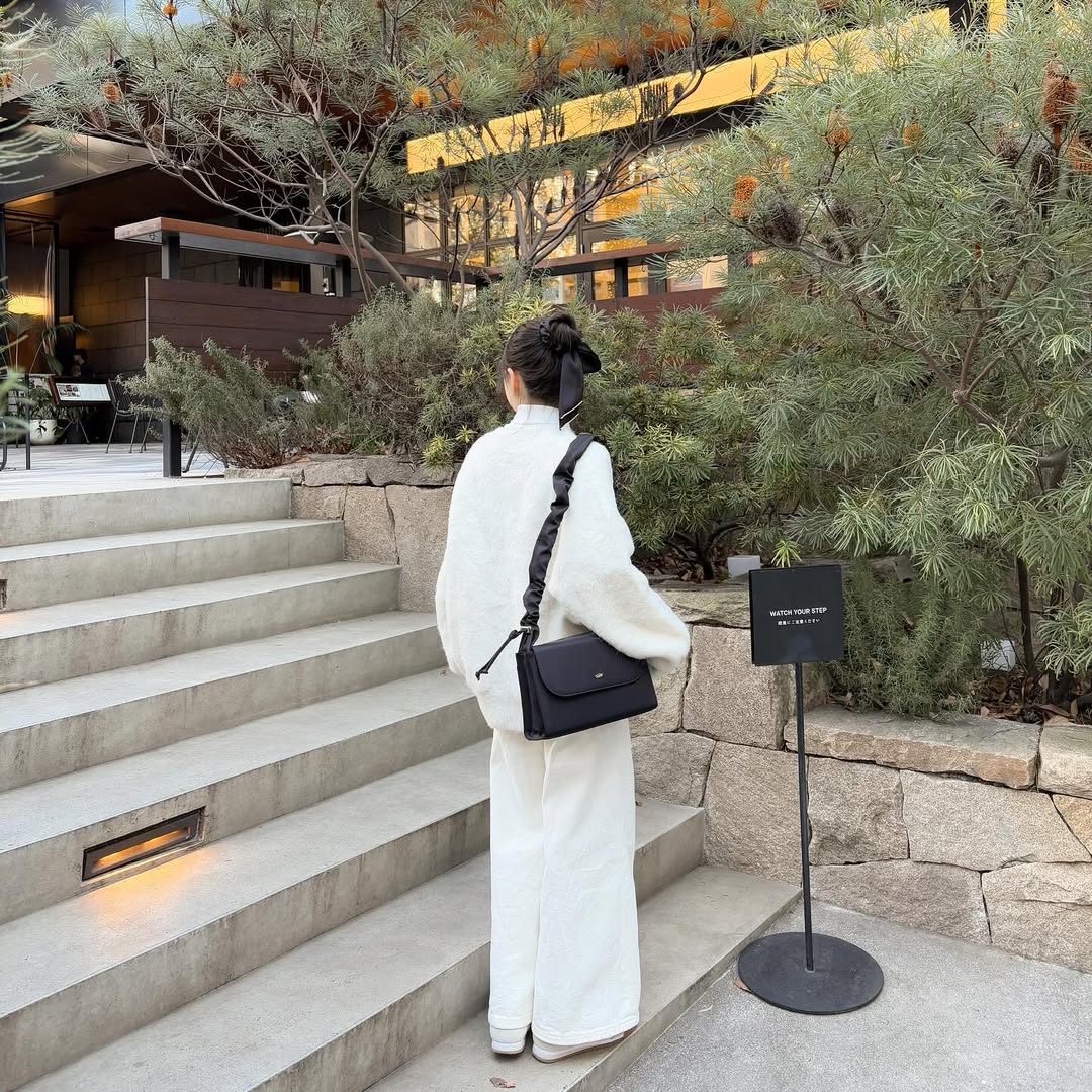 Gathered Shoulder Square Bag