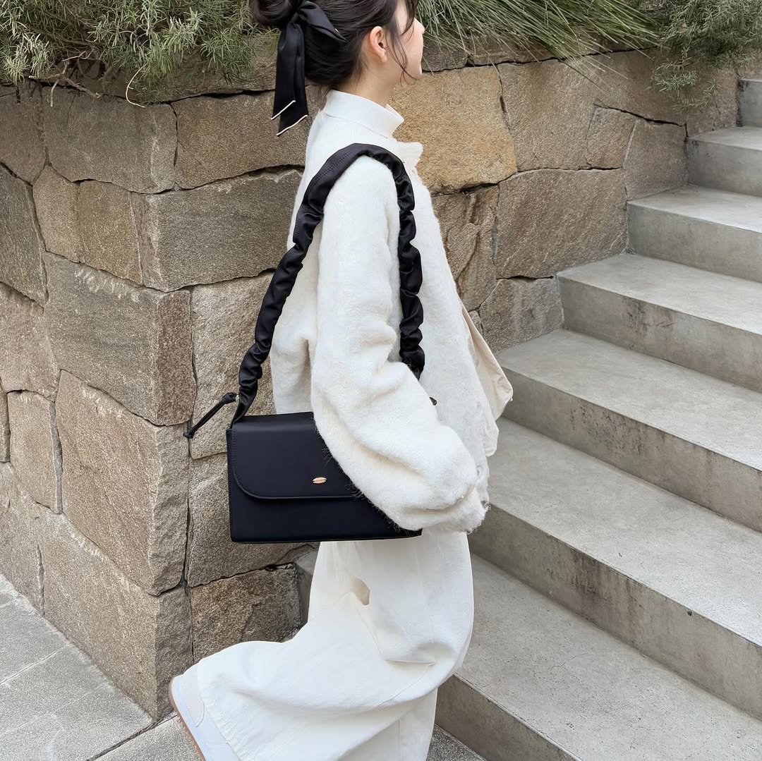 Gathered Shoulder Square Bag