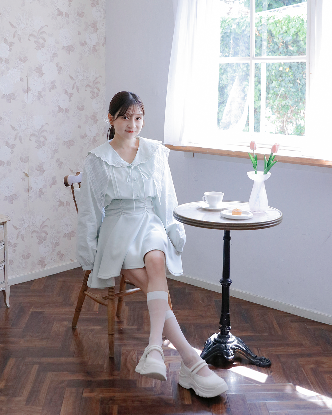 ribbon embroidered blouse
