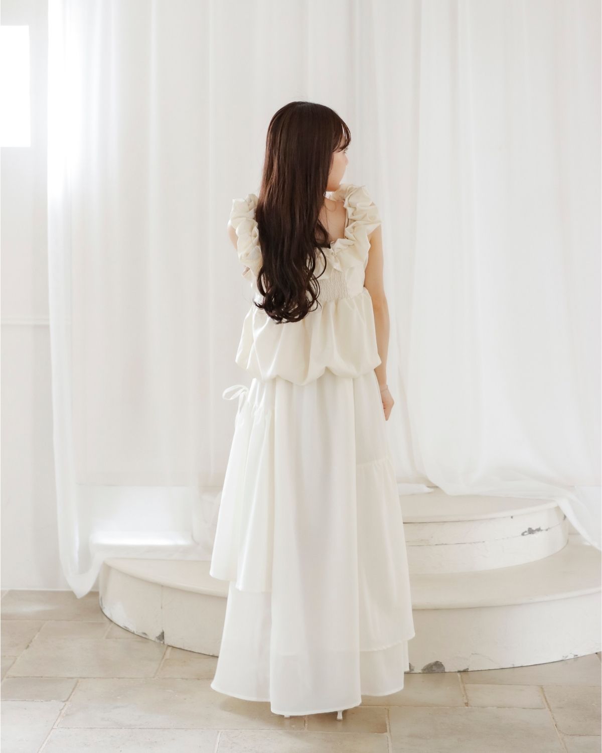 【restock】asimée tiered camisole onepiece