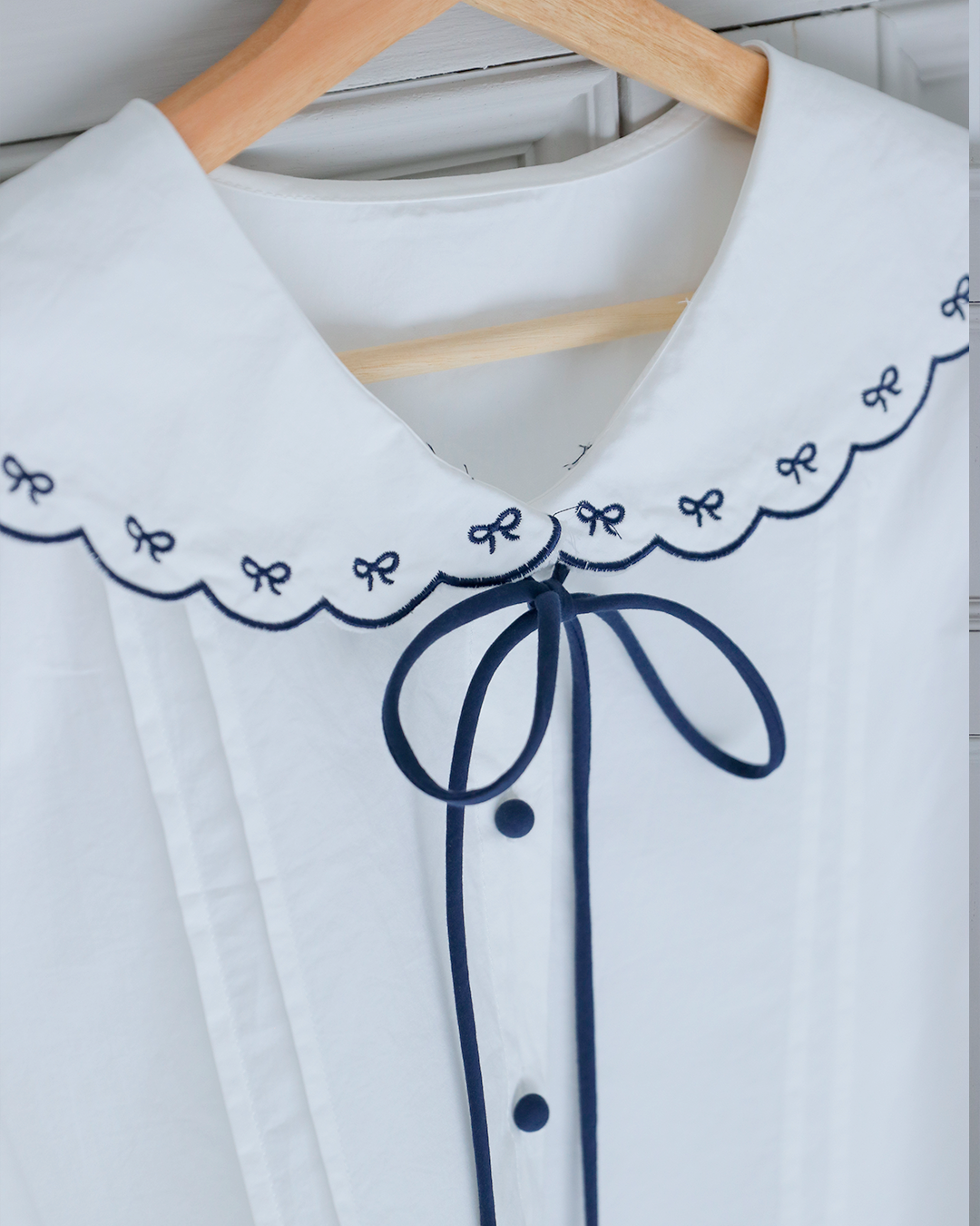 ribbon embroidered blouse