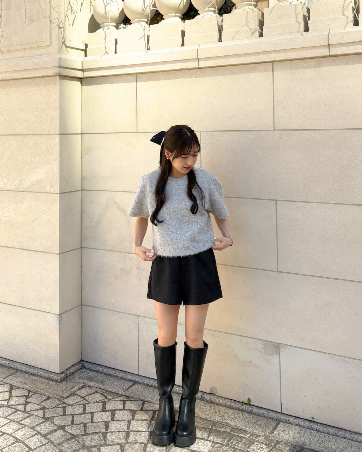 back ribbon knit