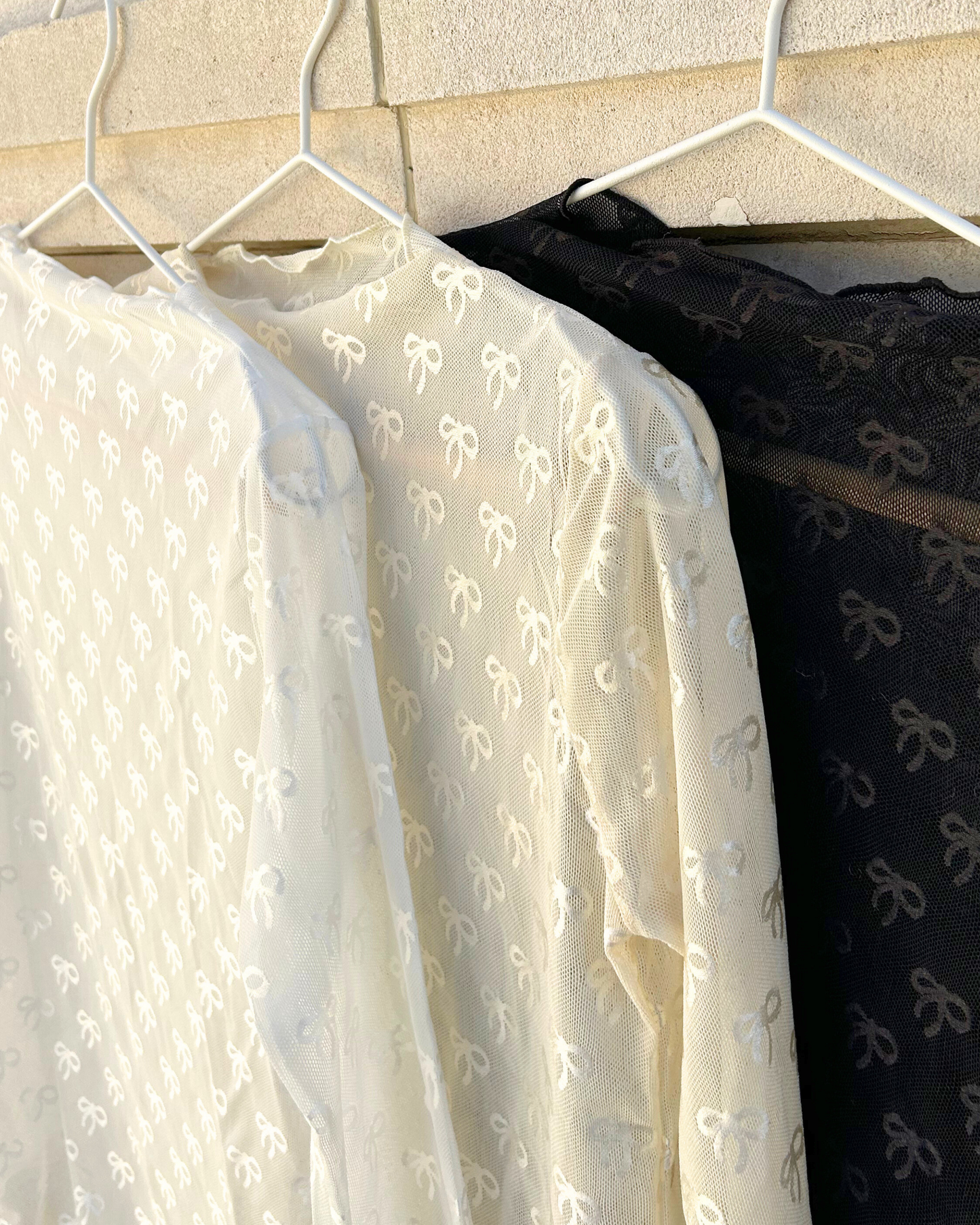 ribbon sheer tops
