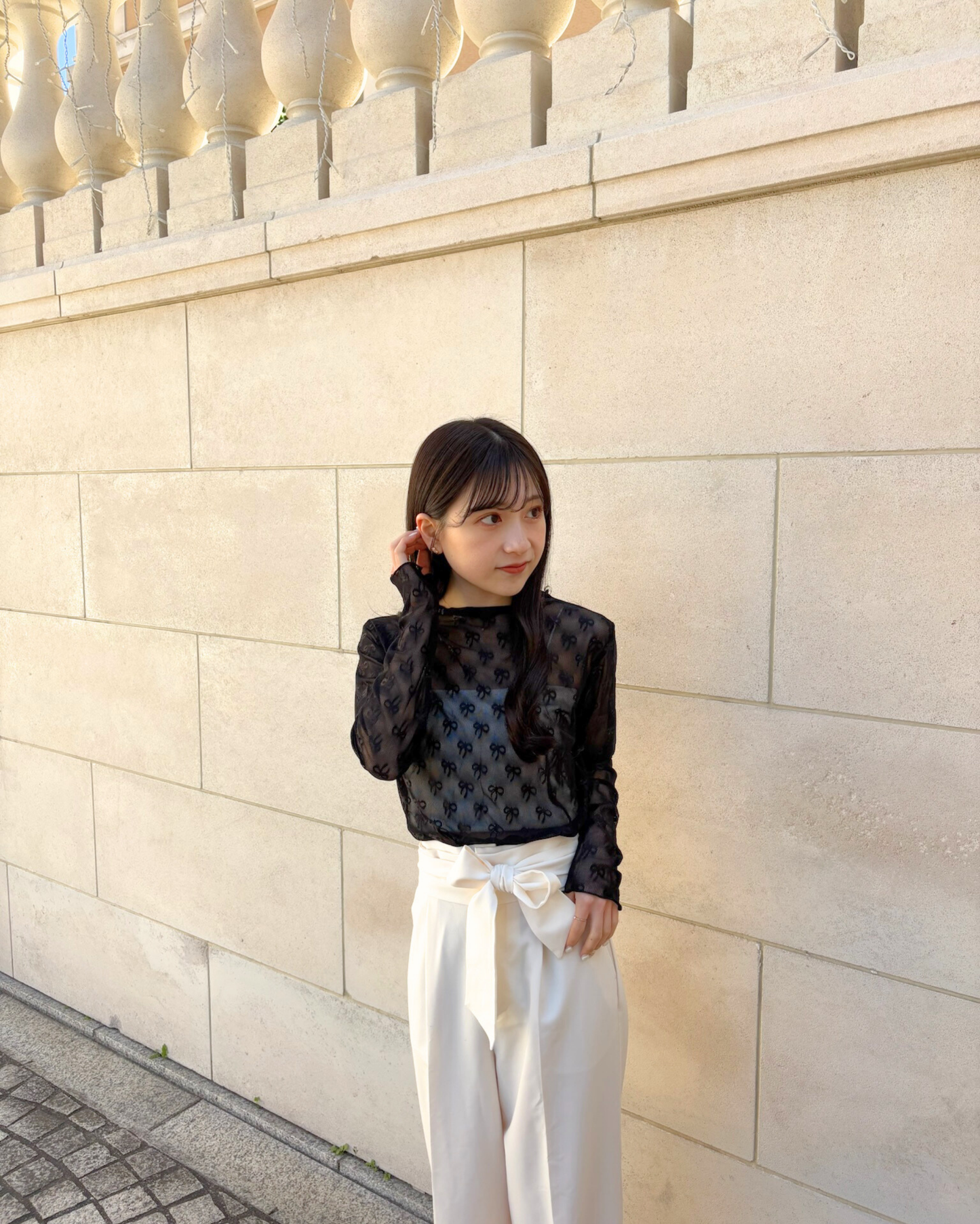 ribbon sheer tops