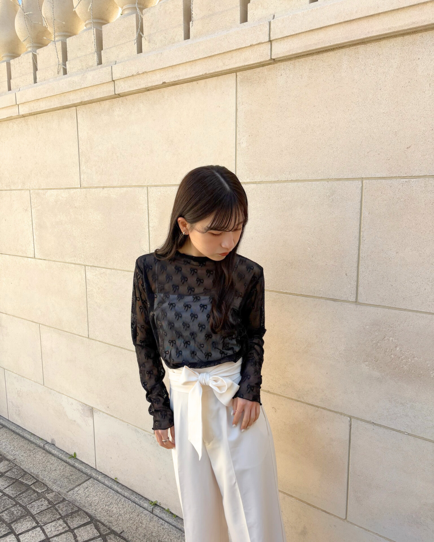 ribbon sheer tops