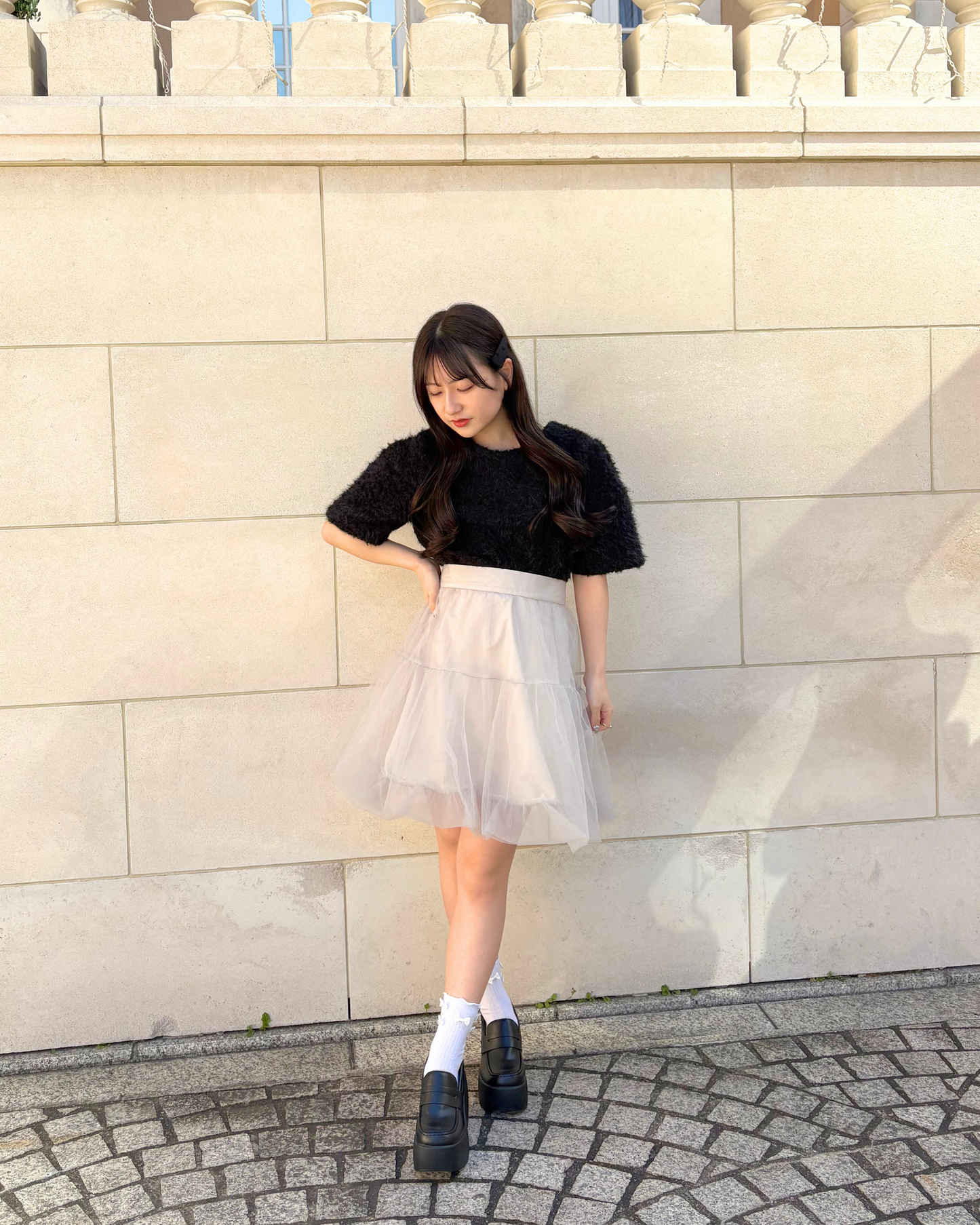 tulle balloon skirt