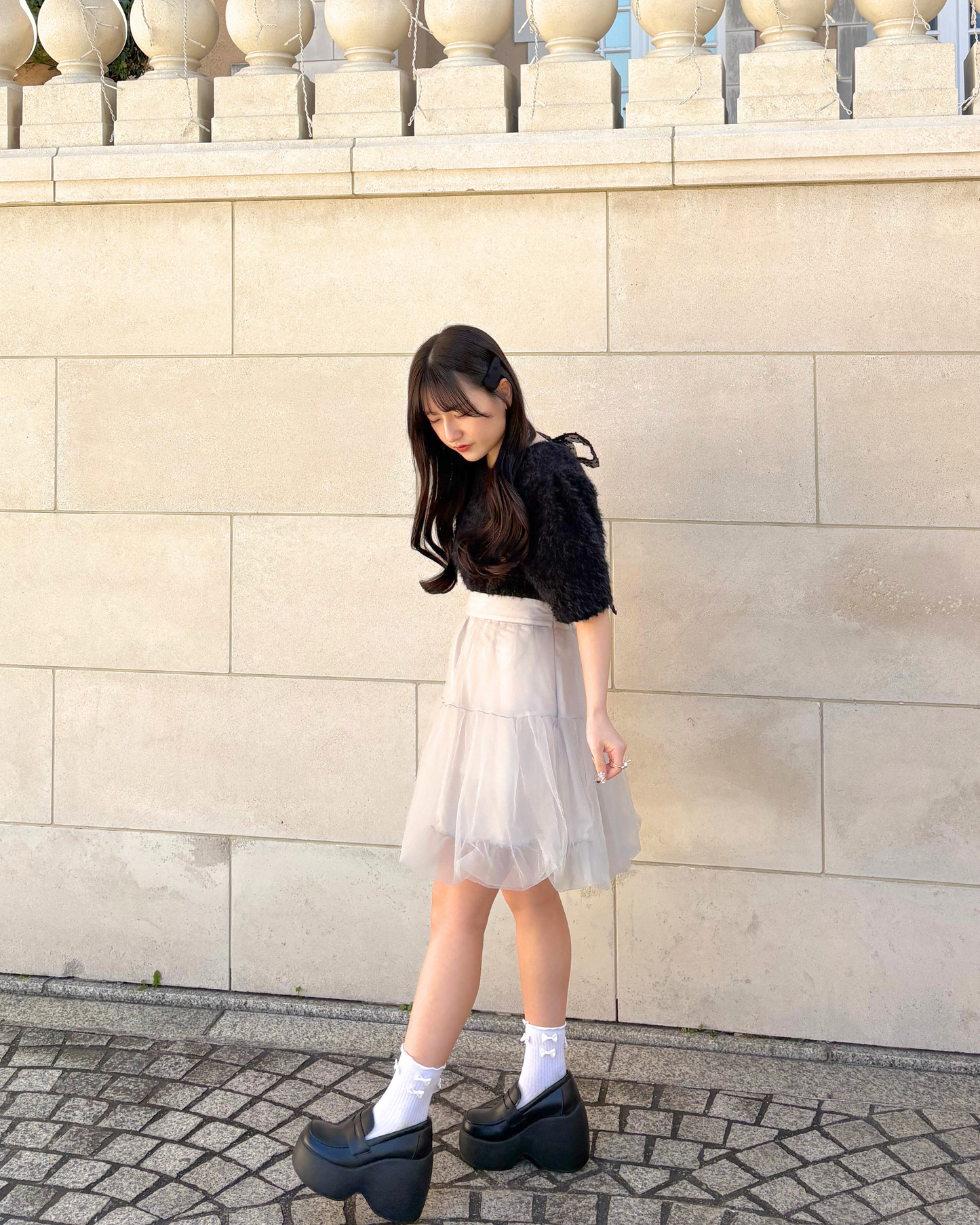 tulle balloon skirt