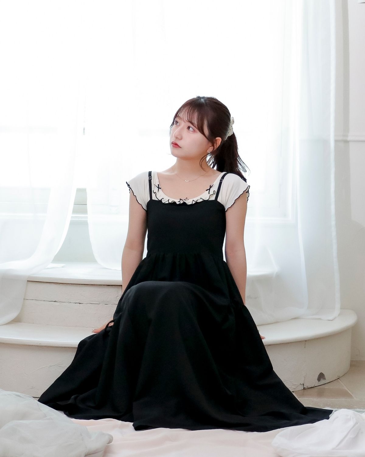 【restock】asimée tiered camisole onepiece