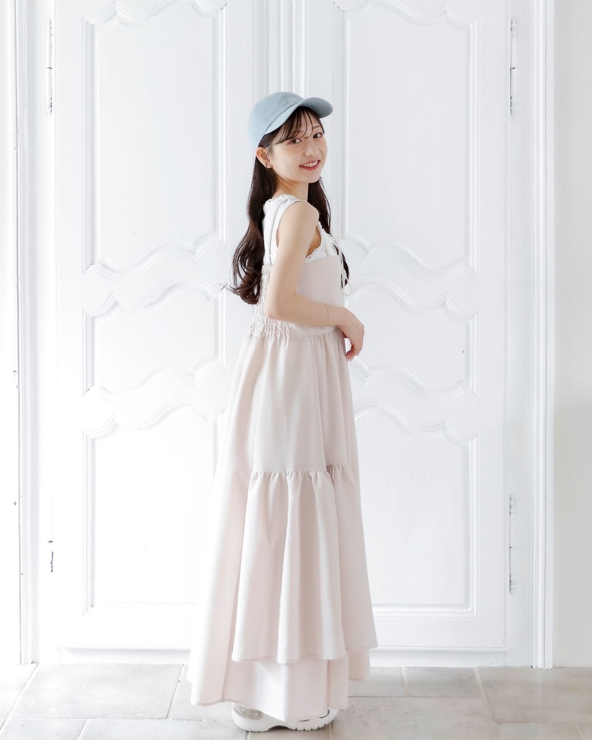 【restock】asimée tiered camisole onepiece