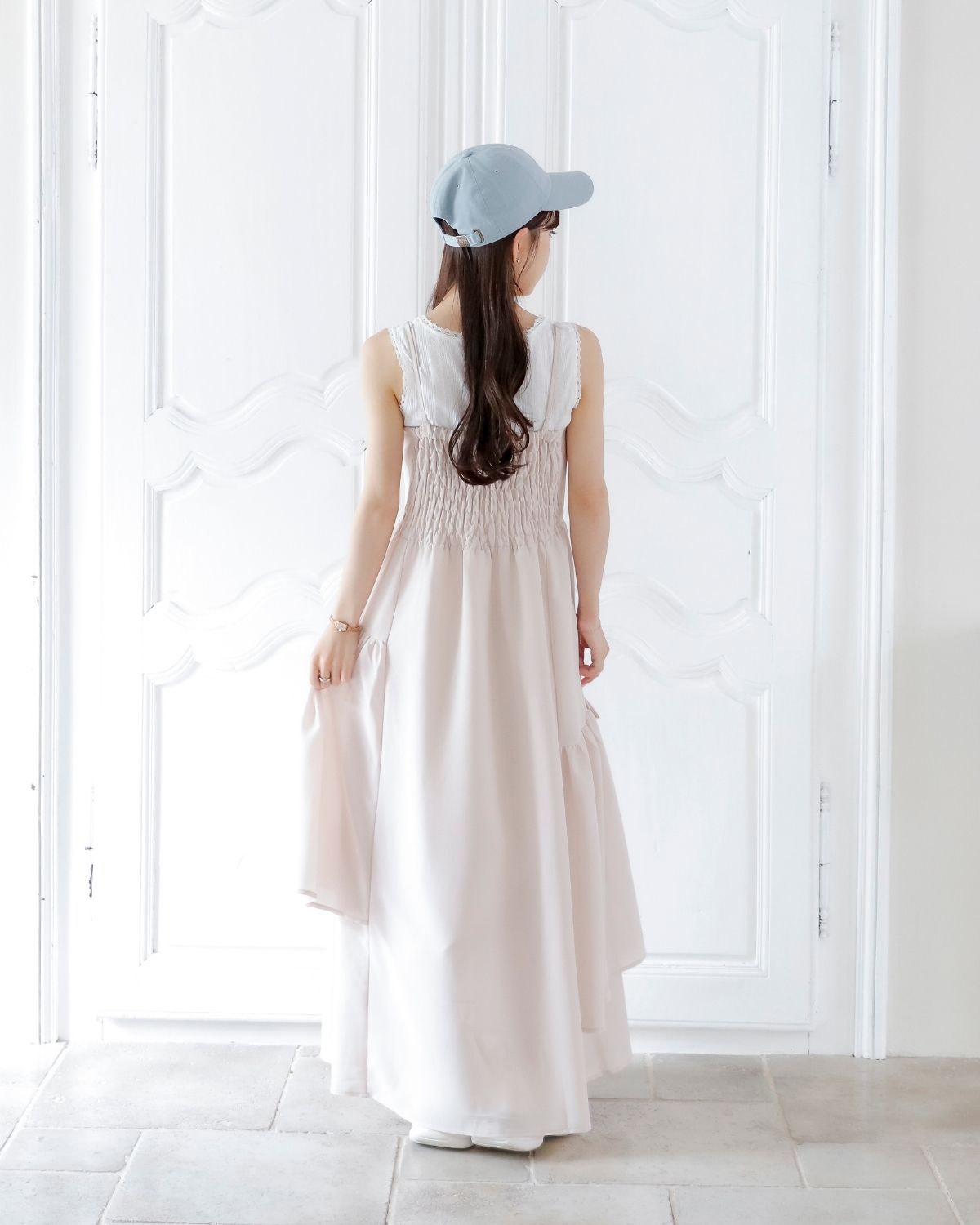 【restock】asimée tiered camisole onepiece