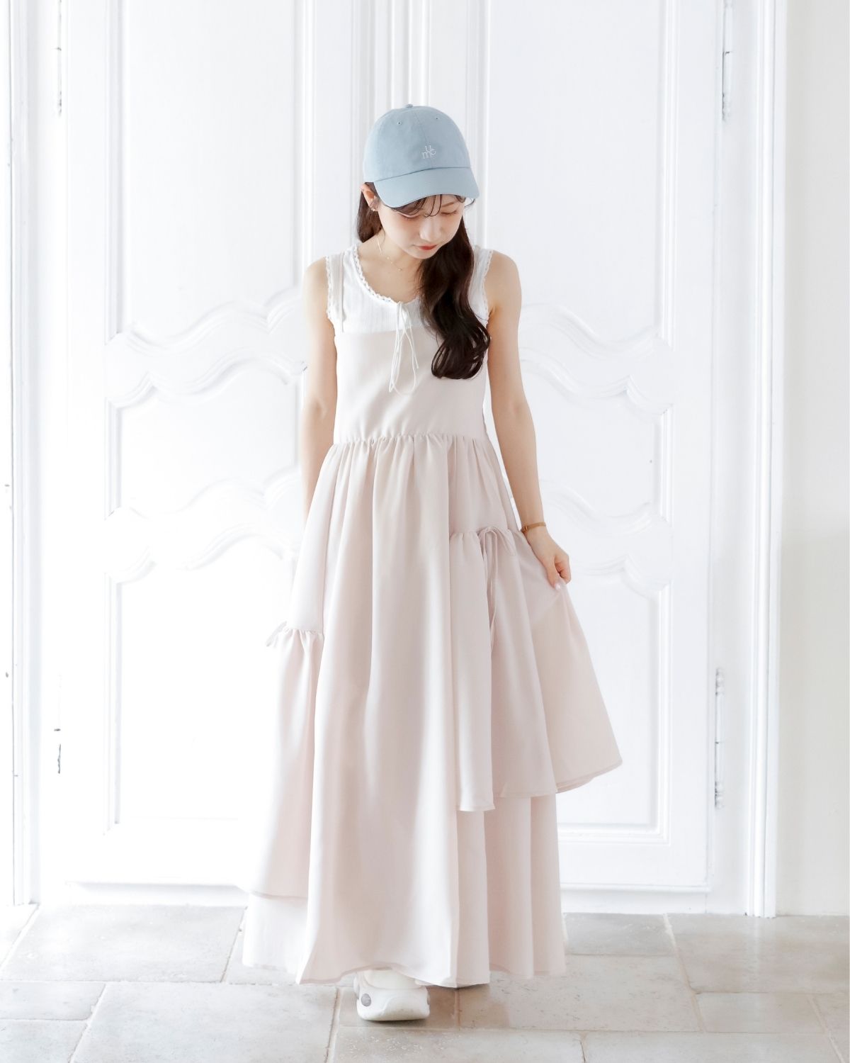 【restock】asimée tiered camisole onepiece