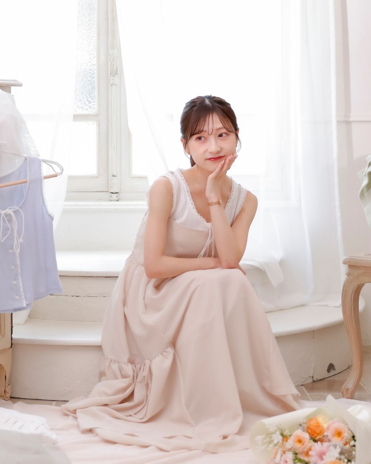 【restock】asimée tiered camisole onepiece