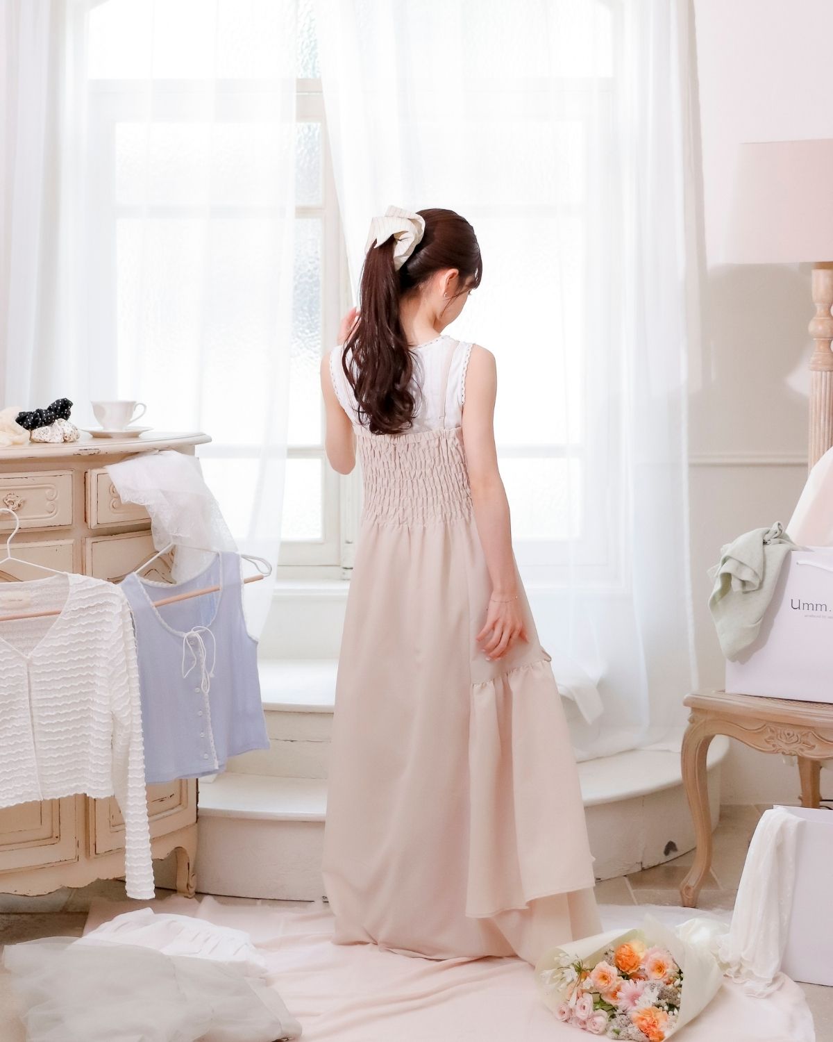 【restock】asimée tiered camisole onepiece