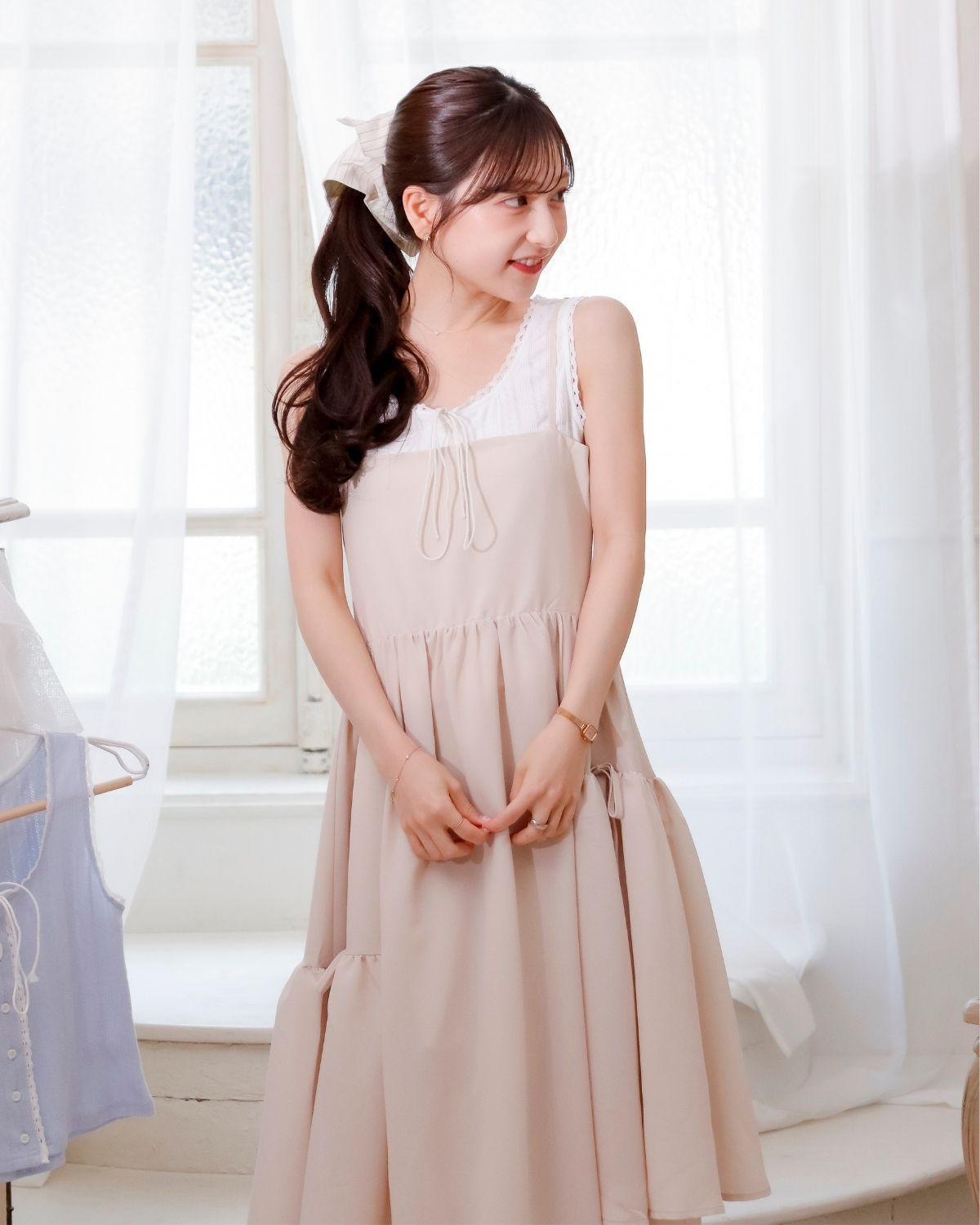 【restock】asimée tiered camisole onepiece