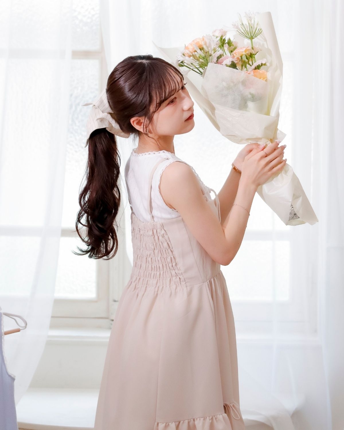 【restock】asimée tiered camisole onepiece