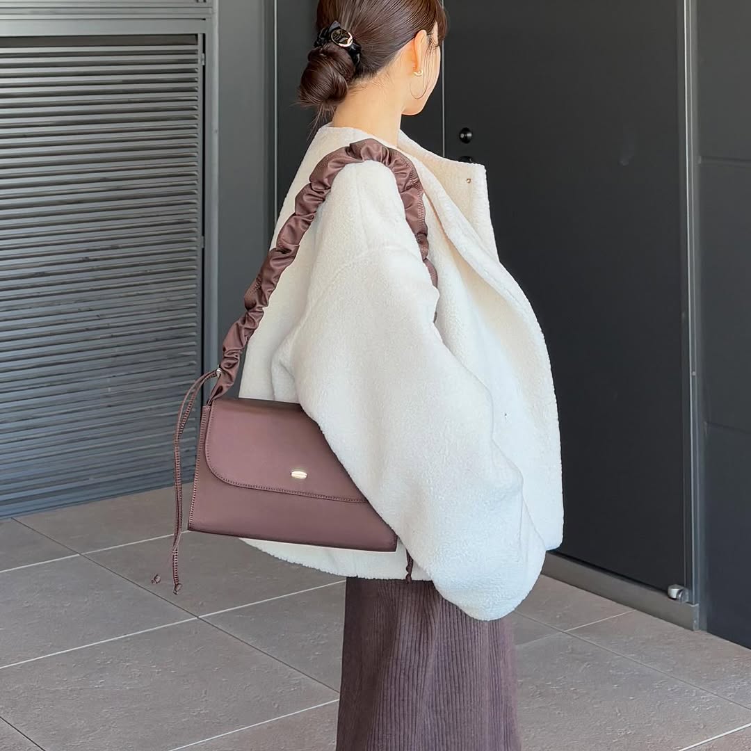 Gathered Shoulder Square Bag