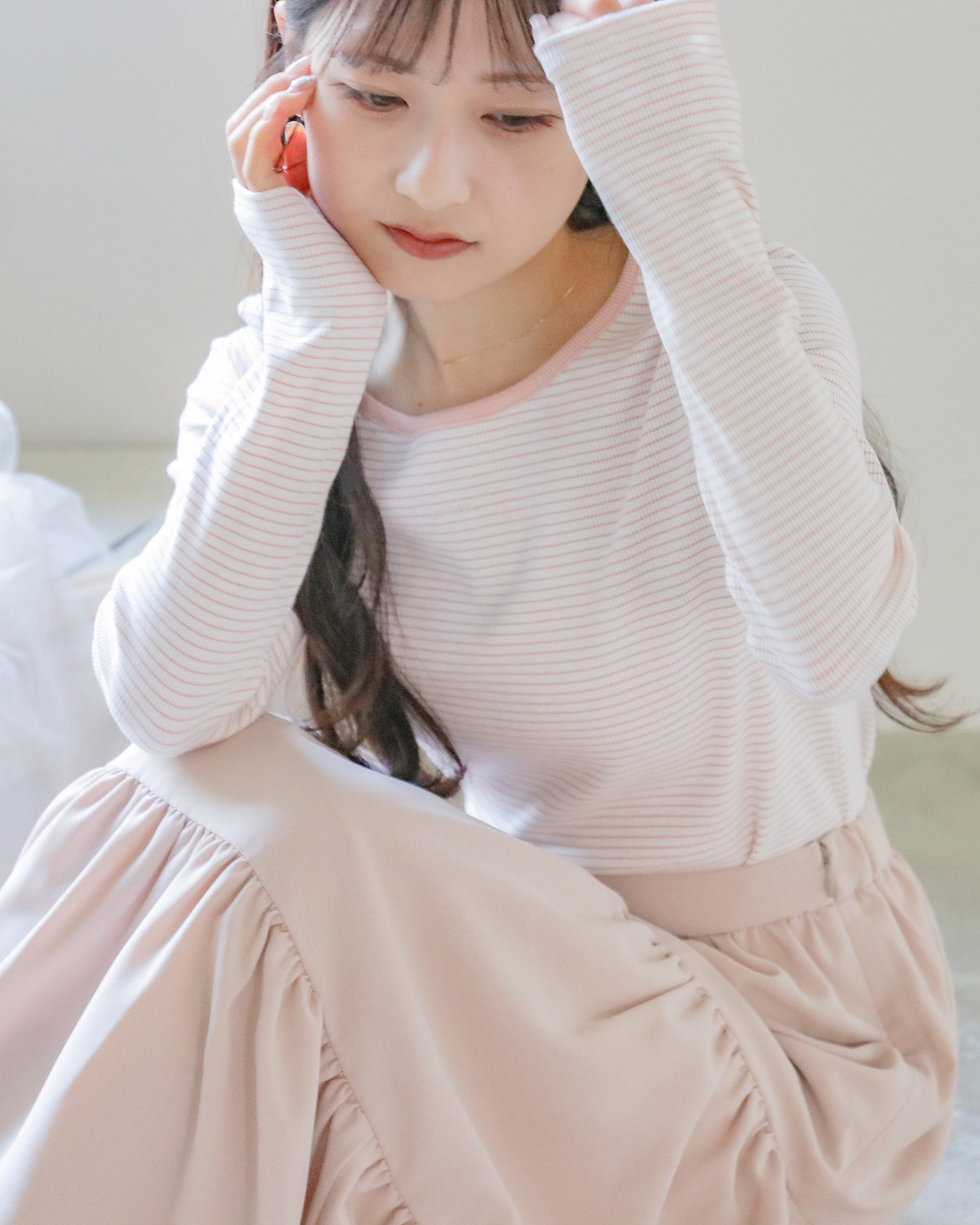 umm logo tops【baby pink】