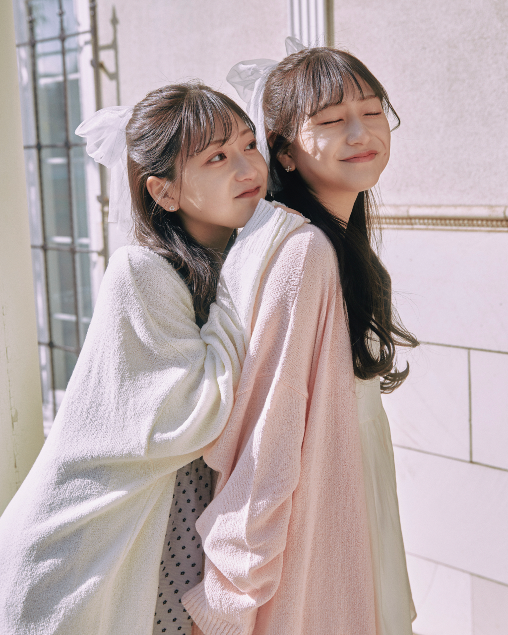 over ribbon cardigan