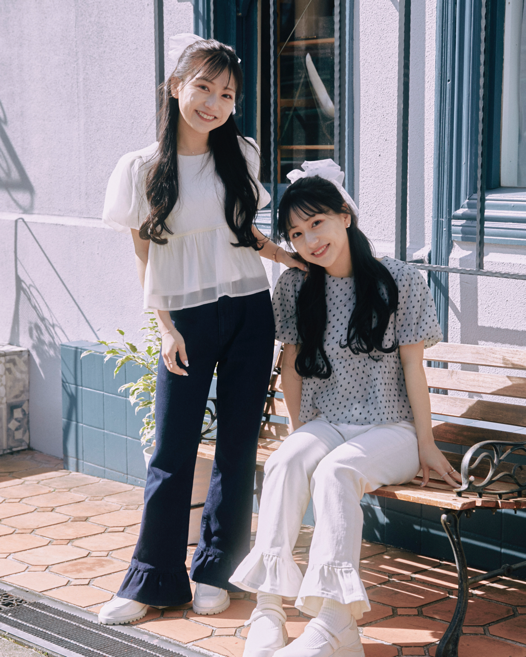 flower flare denim