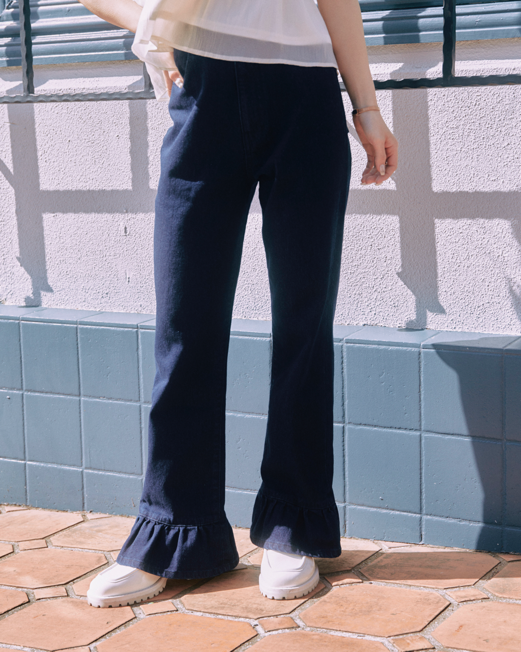 flower flare denim