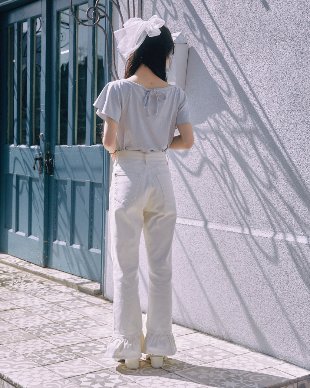 【予約】flare sleeve logoT