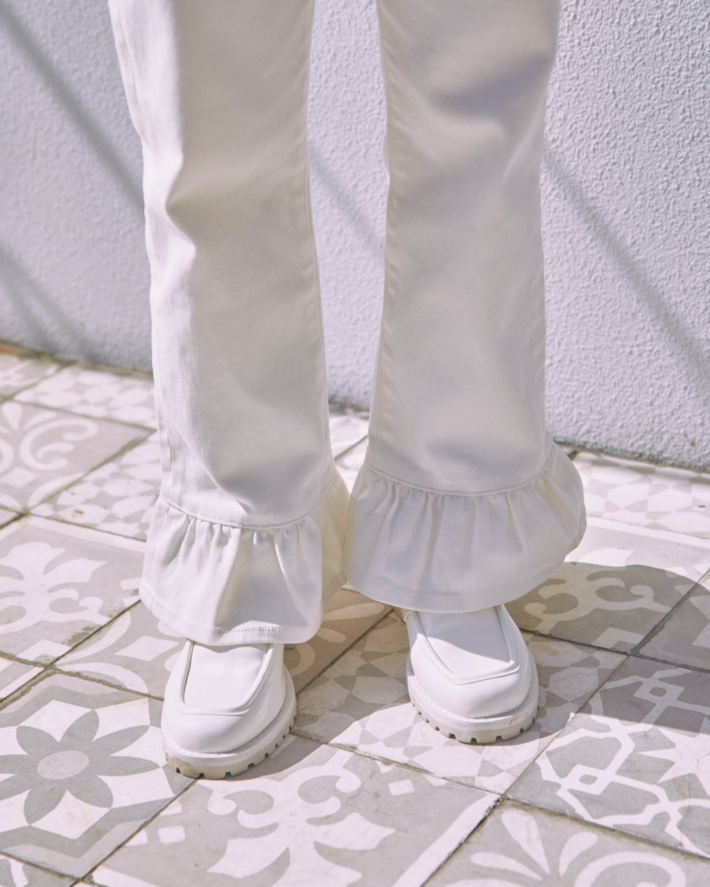 flower flare denim