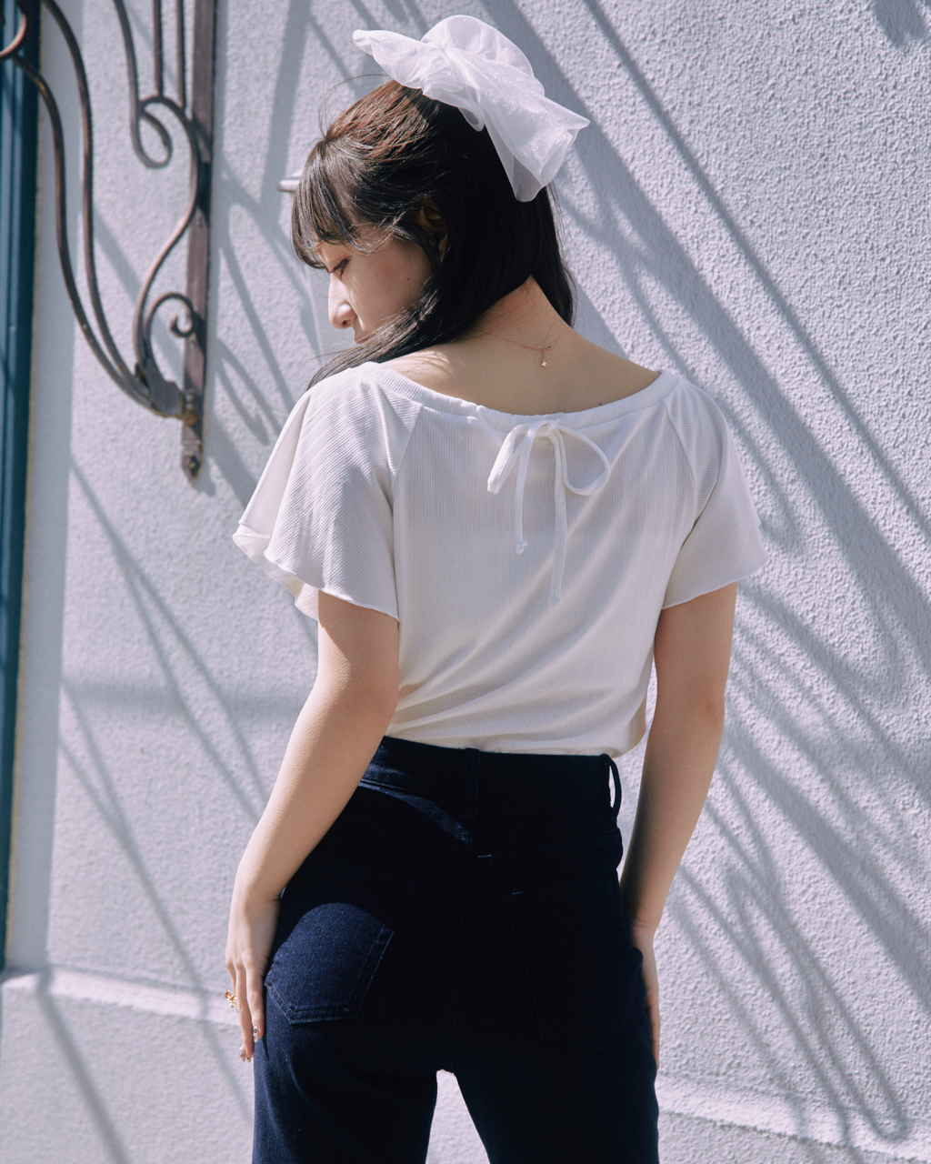 【予約】flare sleeve logoT