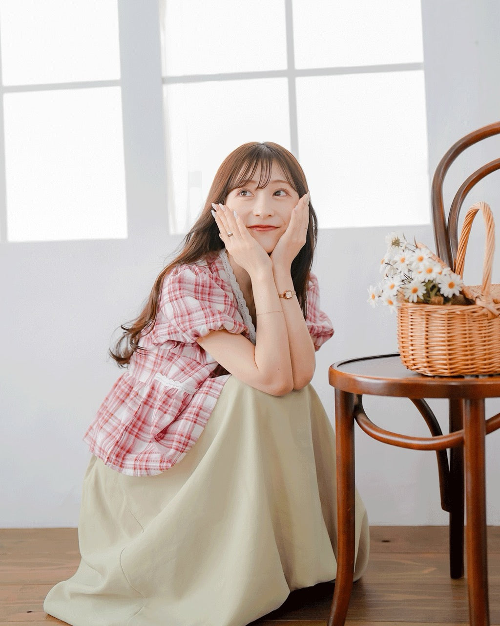 Ribbon Check Blouse