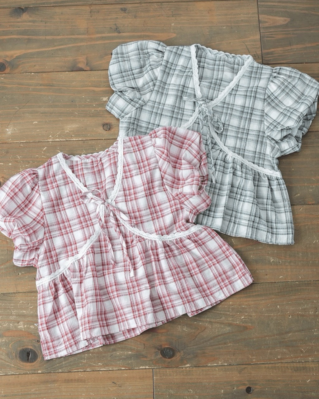 Ribbon Check Blouse