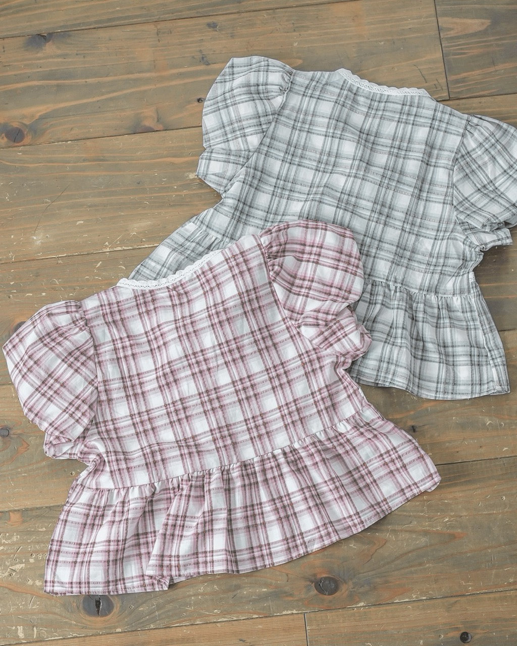 Ribbon Check Blouse