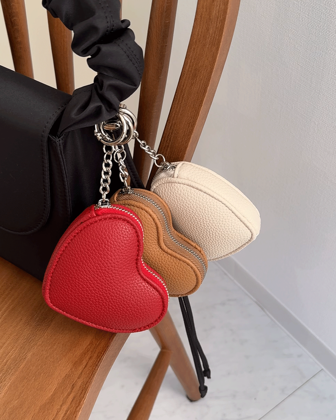 Heart pouch Keychain