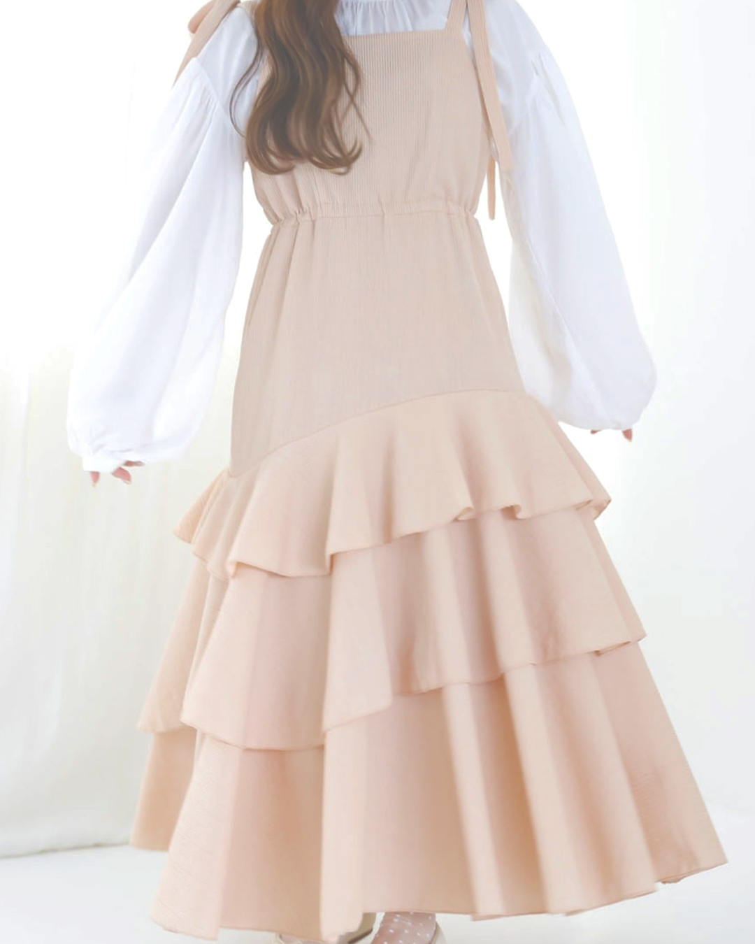tiered ribbon camisole onepiece