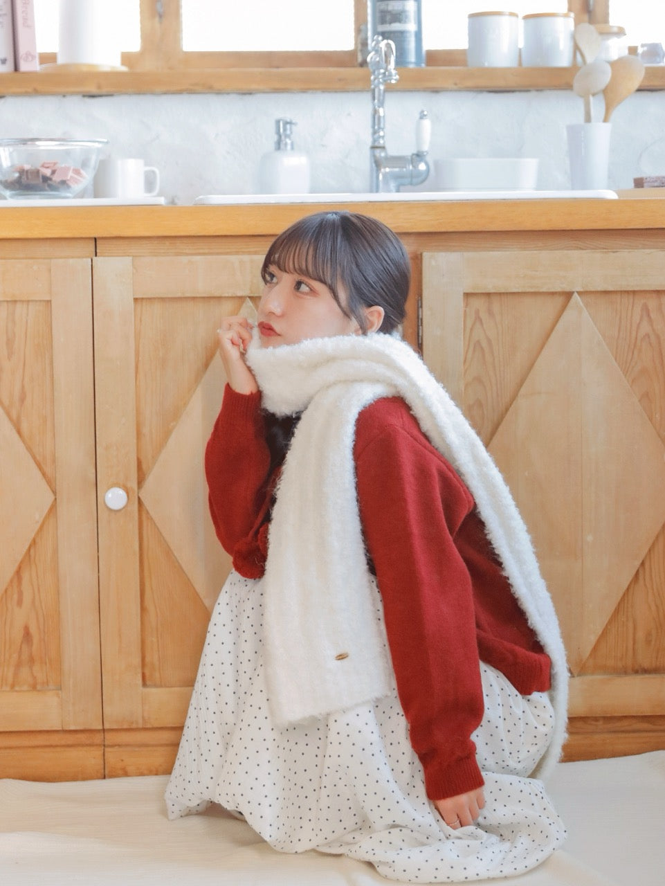 Fluffy Knit Muffler