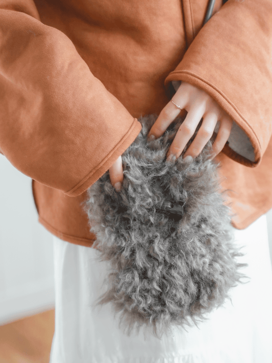 Mouton Fur Shoulder Bag