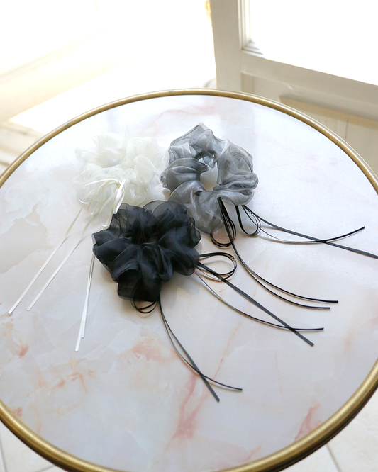 ribbon shirring scrunchie