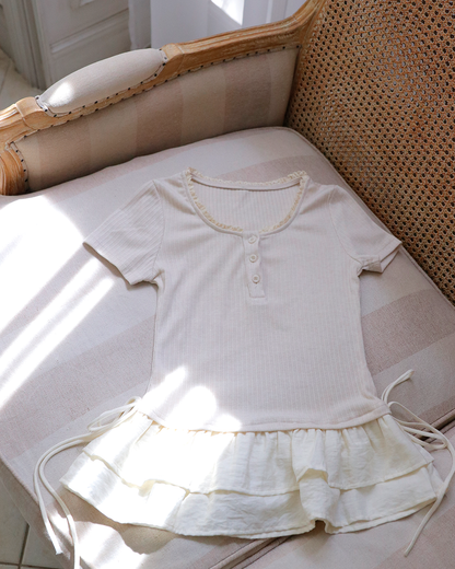 ruffled hem t-shirt