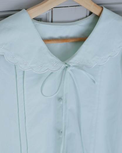 ribbon embroidered blouse