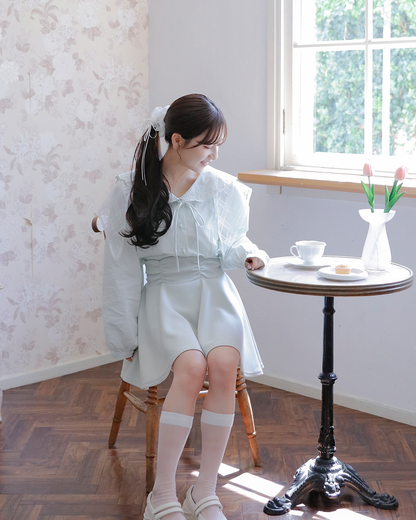 ribbon embroidered blouse