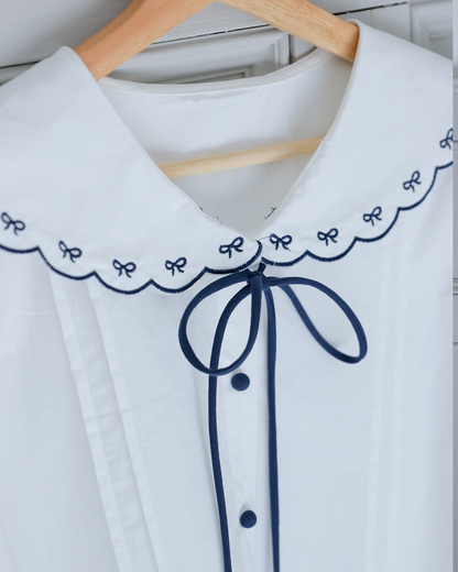 ribbon embroidered blouse
