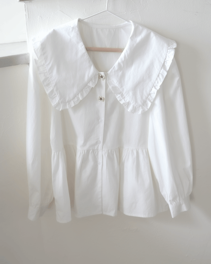 Soft Frill Collar Blouse
