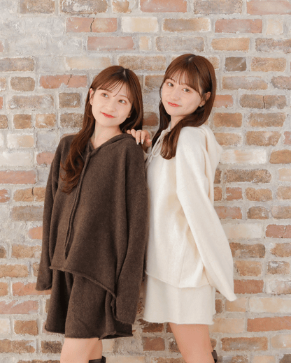 Soft Knit Hoodie Set