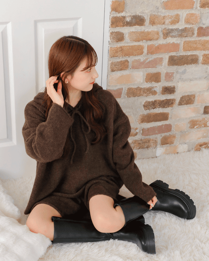 Soft Knit Hoodie Set