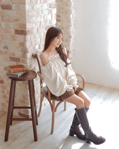 Short Pleated Skirt Pants（ベルト付き）