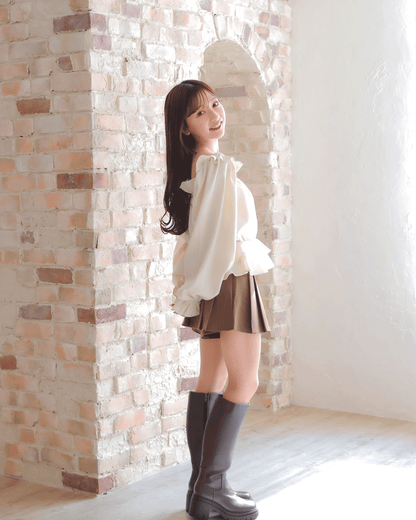 Short Pleated Skirt Pants（ベルト付き）