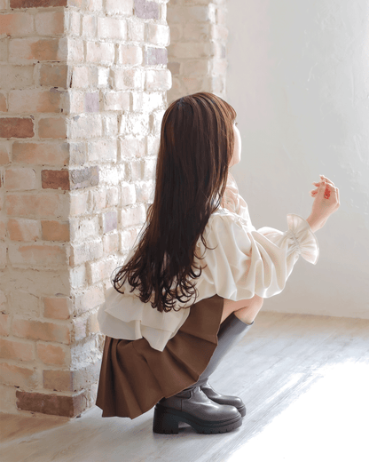 Short Pleated Skirt Pants（ベルト付き）