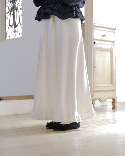 Satin flare skirt