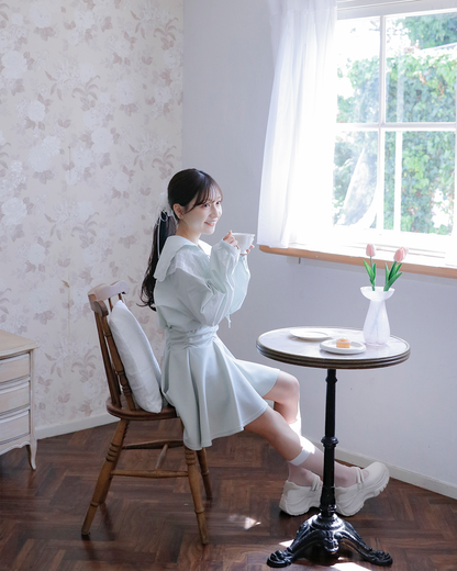 ribbon embroidered blouse