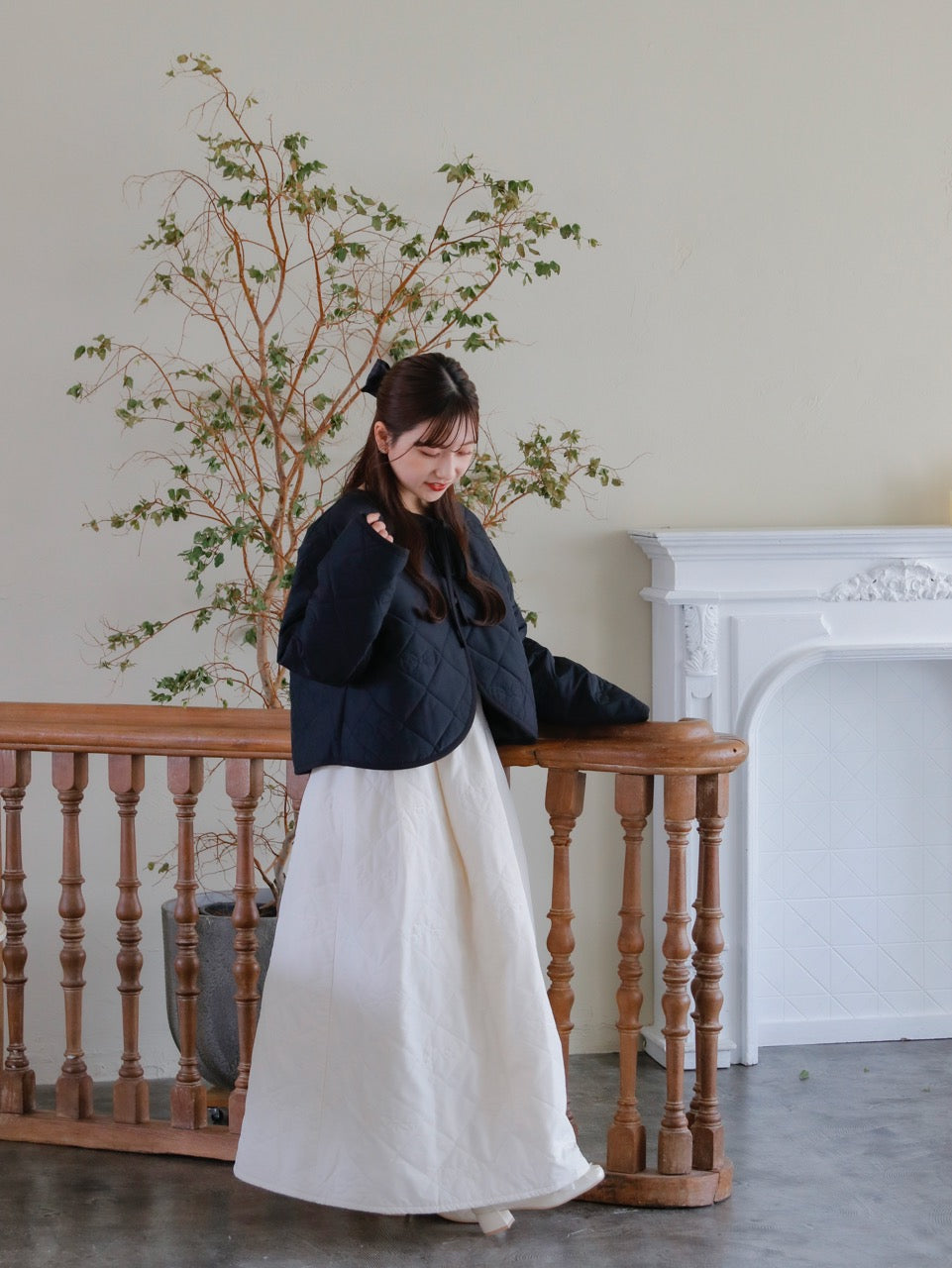 Ribbon quilting 2way one-piece