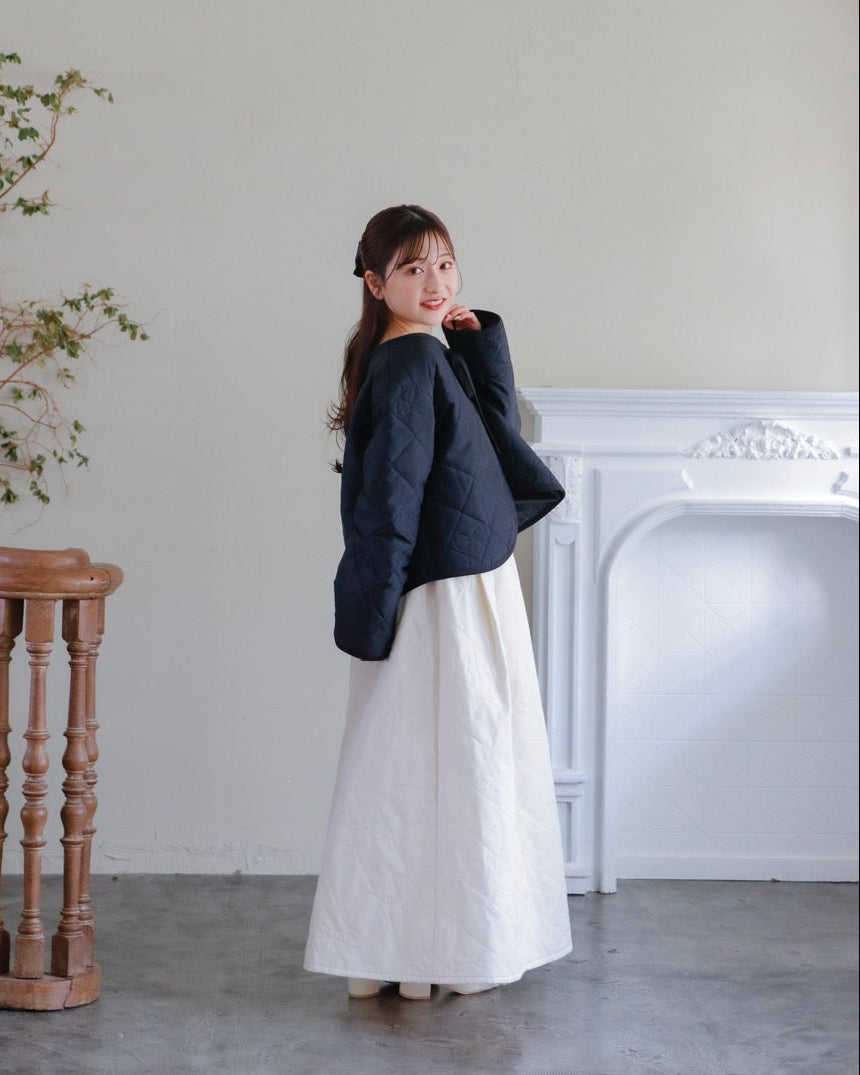 Ribbon quilting 2way one-piece