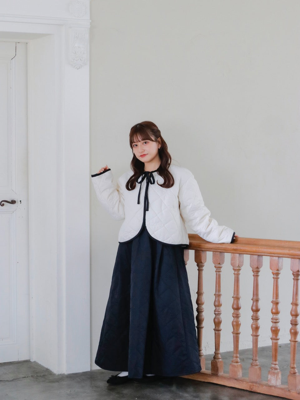 Ribbon quilting 2way one-piece